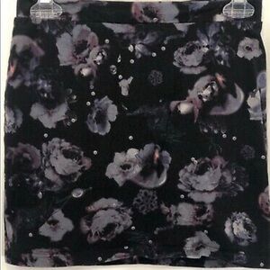 Divided by H&M Black w/Floral Print Mini Skirt 6